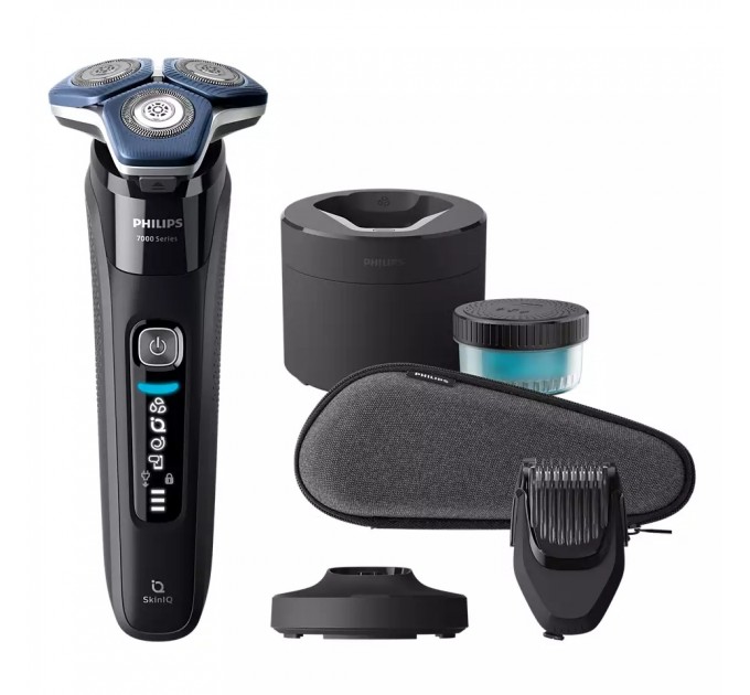 Бритва електр. Philips Series 7000 роторная, бритв.головок-3, Li-Ion, сух.+влажн., триммер, черный