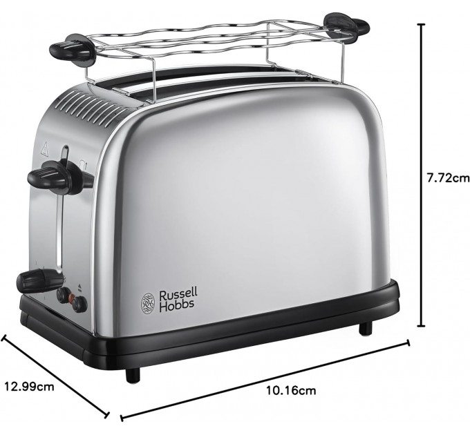 Тостер Russell Hobbs Chester 1670Вт, подогрев, металл