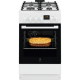 Плита Electrolux комбинированная, 57л, 50x60см, дисплей, конвекция, чугун, белый