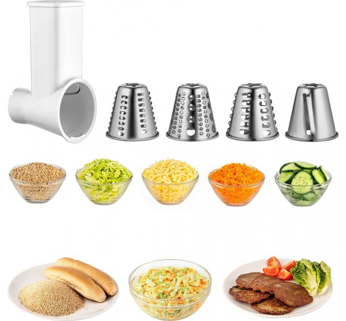 Кухонная машина Sencor 1200Вт, чаша-металл, корпус-пластик, насадок-19, подсветка, салатово-белый