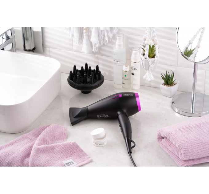 Фен ARDESTO Violet PRO HD-Y221PRO / 1750-2100Вт/2 скорости/ 3 темп.режима/диффузор/черный