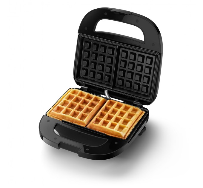 Вафельтница Philips Series 3000 750Вт, антипригарное покрытие, корпус-пластик, черный