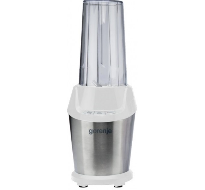 Блендер Gorenje стационарный 1000Вт, чаша-750мл, измельчитель, белый-нерж