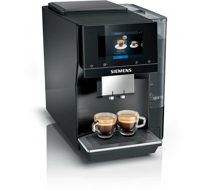 Кофемашина Siemens, 2.4л, зерно+мол., автомат.капуч, LED-дисплей, авторецептов -19, черный