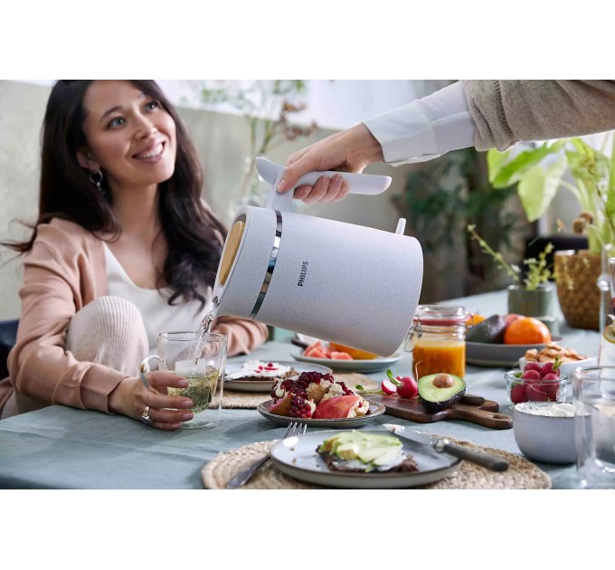 Электрочайник Philips Eco Conscious Edition, 1.7л, биопластик, LED подсветка, белый матовый