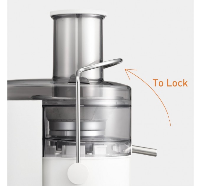 Соковыжималка Panasonic центробежная 1000Вт, чаша-1.5л, жмых-2л, желоб на целое яблоко, пластик/металл, белый