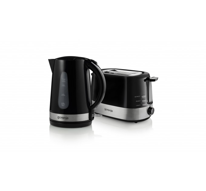 Электрочайник Gorenje, 1,7л, пластик, черный