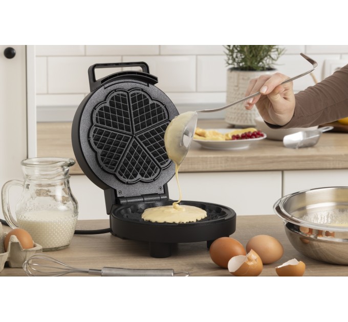 Міні-гриль Gorenje 1000Вт, алюміній, пластина д/вафель, корпус-метал, чорний