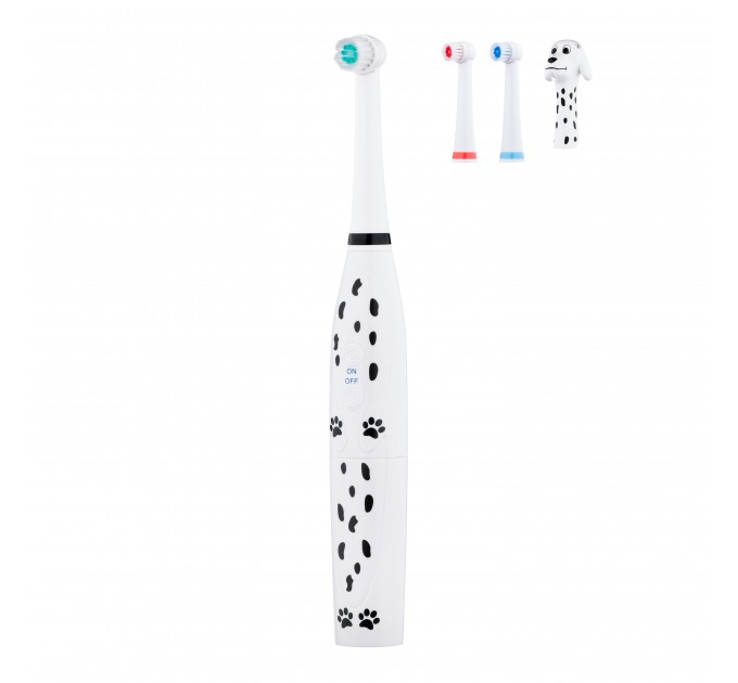 Щетка зубная электр. ARDESTO, ETB-003DOG для детей , 8.8т. колеб/мин, насадок-3, IPX6, белый