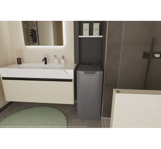 Пральна машина Candy вертикальна, 7кг, 1200, A+++, 60см, дисплей, cріблястий