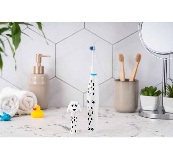 Щетка зубная электр. ARDESTO, ETB-003DOG для детей , 8.8т. колеб/мин, насадок-3, IPX6, белый