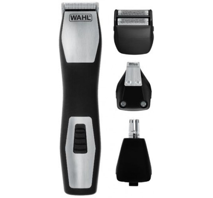 Тример WAHL Groomsman, для бороди, вусів, брів, носа, тіла, акум., роторний мотор, насадок-6, сталь, чорний