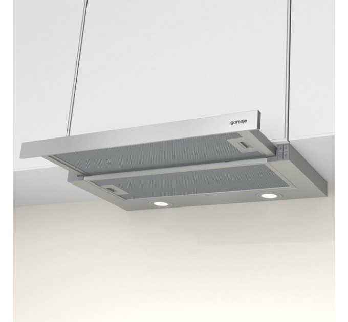 Витяжка Gorenje телескопічна, 60см, 450м.куб/год, нерж