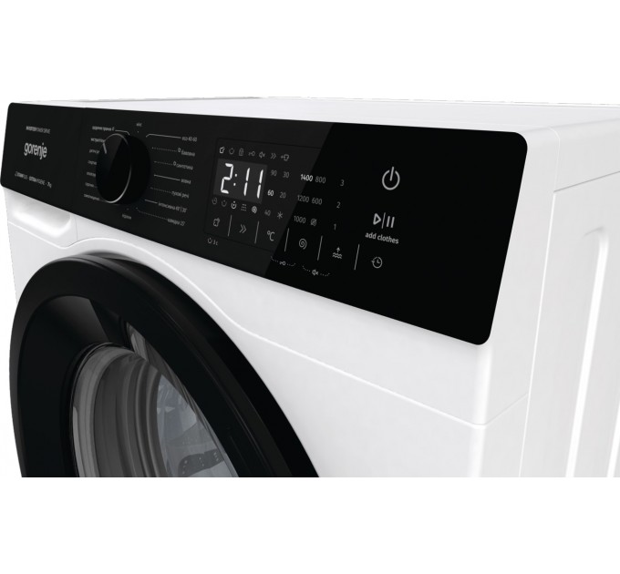 Стиральная машина Gorenje фронтальная, 7кг, 1400, A+++, 47см, дисплей, пар, инвертор, белый