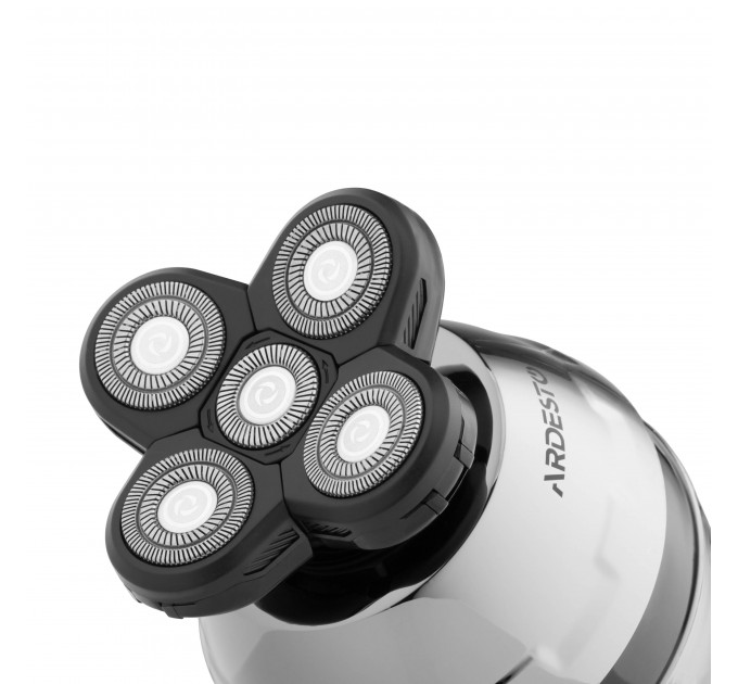 Бритва электр. для головы и тела ARDESTO SHR-5WPR, роторная, бритв.головок-5, Li-Ion, сух.+влажн., бронзовый