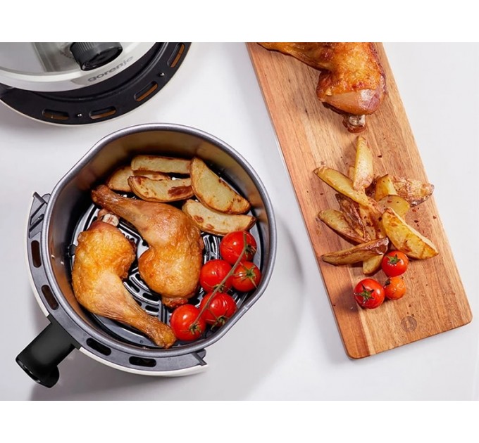 Мультипіч Gorenje 1300Вт, чаша-4.5л, механічне керування, 7 авто. програм, пластик, білий