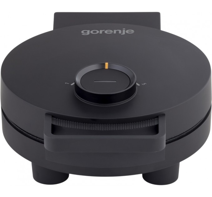 Міні-гриль Gorenje 1000Вт, алюміній, пластина д/вафель, корпус-метал, чорний
