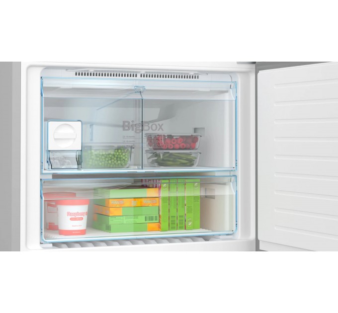 Холодильник Bosch с нижн. мороз., 186x86x81, xолод.отд.-479л, мороз.отд.-152л, 2дв., D, NF, дисплей, нерж