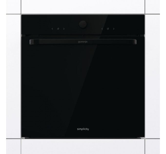 Духовой шкаф Gorenje электрический, 77л, A, пар, дисплей, макс.темпер.-300, черный