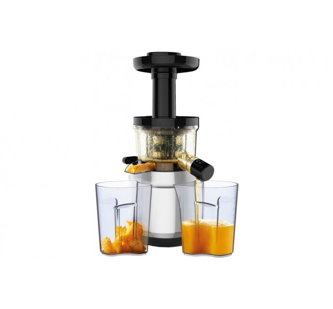 Соковыжималка Tefal Juice&Clean шнековая 150Вт, чаша-0.8л, жмых-0.8л, пластик, серебристо-черный