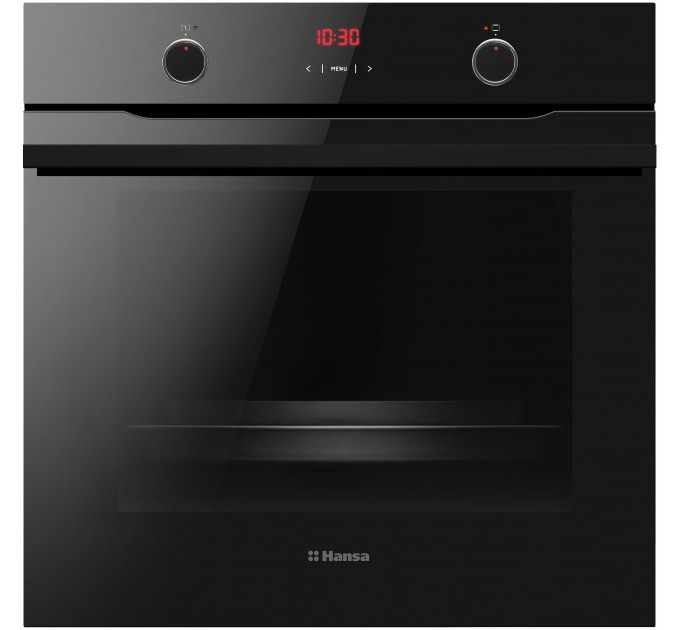 Комплект Hansa (духовка электрическая + поверхность газ на стекле), черный