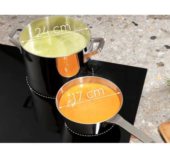 Варочная поверхность Electrolux индукционная, 80см, расширенная зона, Hob2Hood, черный