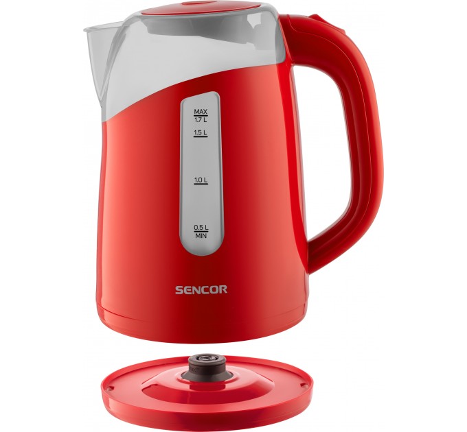 Електрочайник Sencor 1.7л, Strix, пластик, червоний
