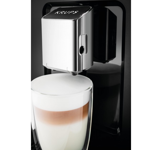 Кавомашина Krups Evidence Plus Titanium 2.3л, зерно, автомат.капучинатор, ОLED диспл, аторец. - 19, чорний