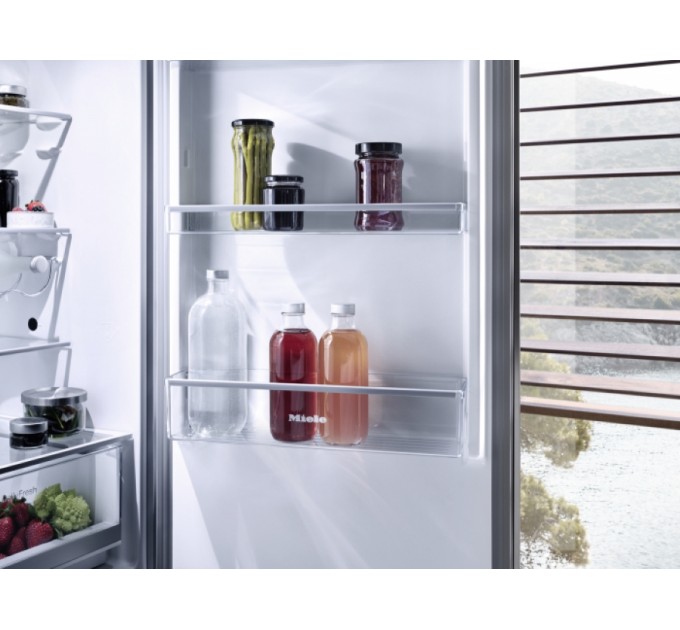 Холодильник Miele з нижн. мороз., 186x60x65, xолод.відд.-214л, мороз.відд.-94л, 2дв., А++, NF, Daily Fresh, нерж