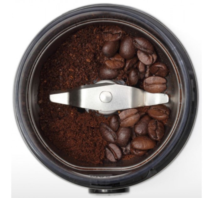 Кофемолка Gorenje роторная 150Вт, объем зерен-60г, металл, черно-серебристый