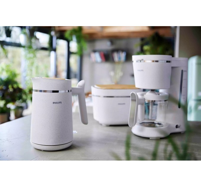 Электрочайник Philips Eco Conscious Edition, 1.7л, биопластик, LED подсветка, белый матовый
