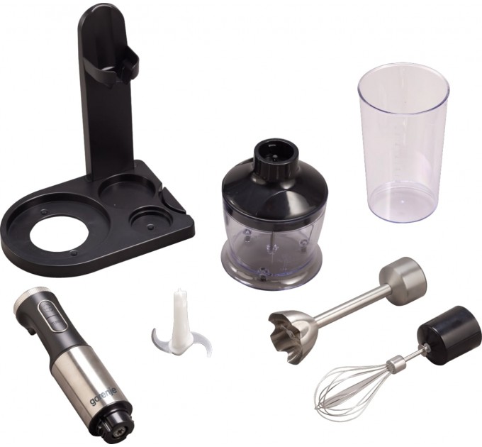 Блендер Gorenje погружной 1000Вт, 3в1, чаша-600мл, нерж