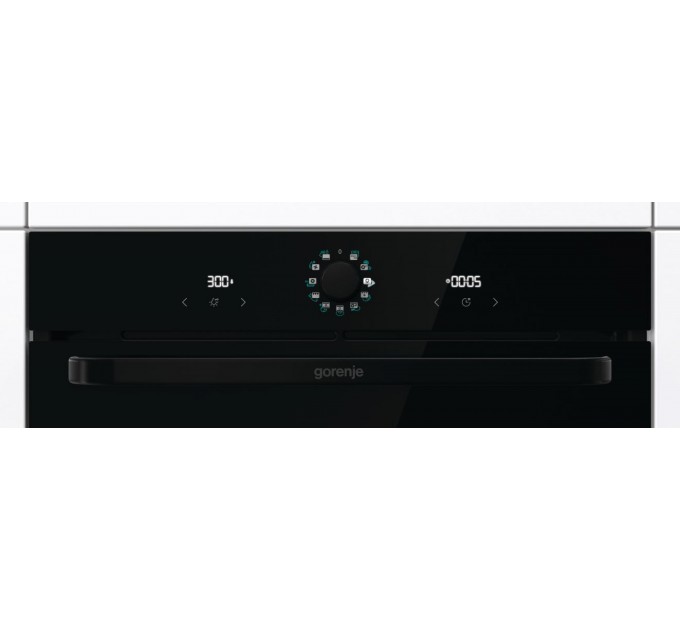 Духовой шкаф Gorenje электрический, 77л, A, пар, дисплей, макс.темпер.-300, черный