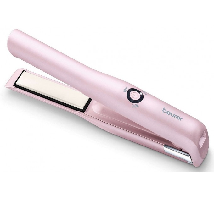 Випрямляч Beurer, безпровідний, mini-USB, 25Вт, темп.режимів-3, >200С, заряд на 20хв, кераміка, турмалін, рожевий