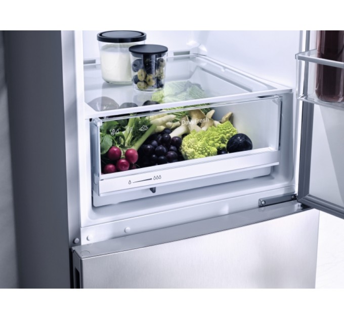 Холодильник Miele з нижн. мороз., 186x60x65, xолод.відд.-214л, мороз.відд.-94л, 2дв., А++, NF, Daily Fresh, нерж