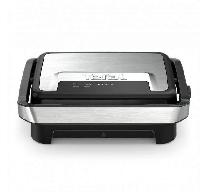 Гриль Tefal прижимной Inicio Compact 1000Вт, темп. режимов-1, алюминий, черный