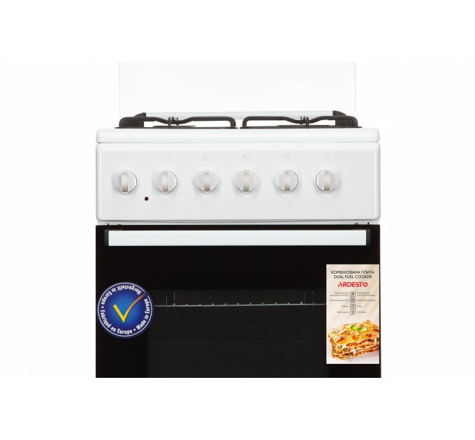 Плита ARDESTO комби, 52л, 50x60см, подсветка, форсунки LPG (подключение газового балона), белый