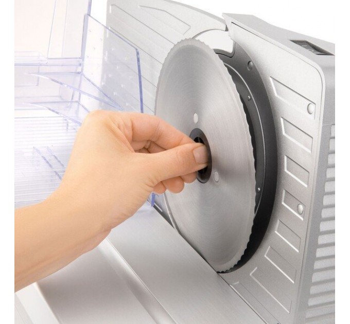 Скиборізка Sencor, 100Вт, лезо-нержавіюча сталь, діаметр ножа-170мм, корпус-метал/пластик, сірий