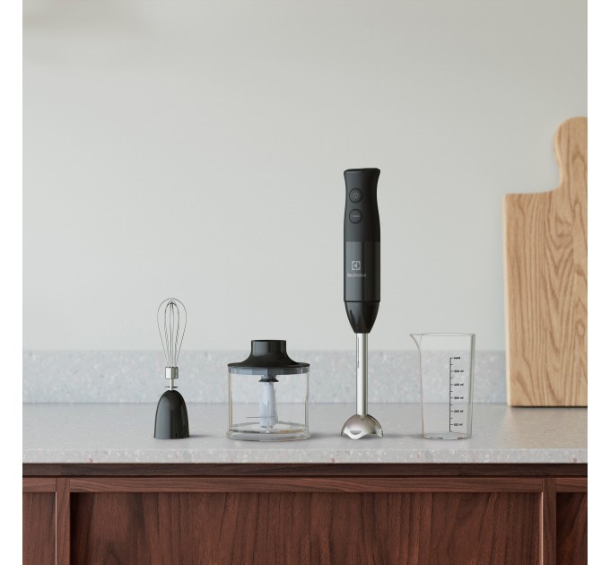 Блендер Electrolux заглибний 600Вт, 3в1, чаша-600мл, чопер, чорний