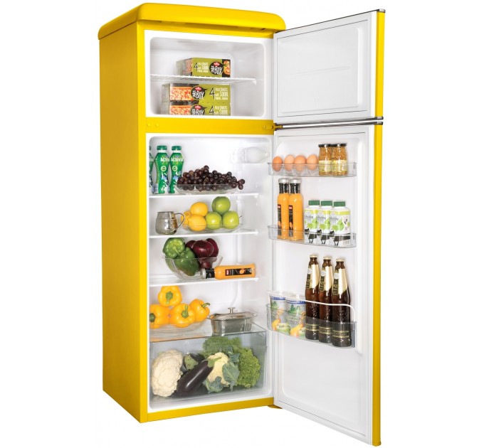 Холодильник Snaige с верхн. мороз., 147.5x56х63, холод.отд.-166л, мороз.отд.-46л, 2дв., A++, ST, retro, желтый