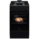 Плита Electrolux комбинированная, 57л, 50x60см, конвекция, черный