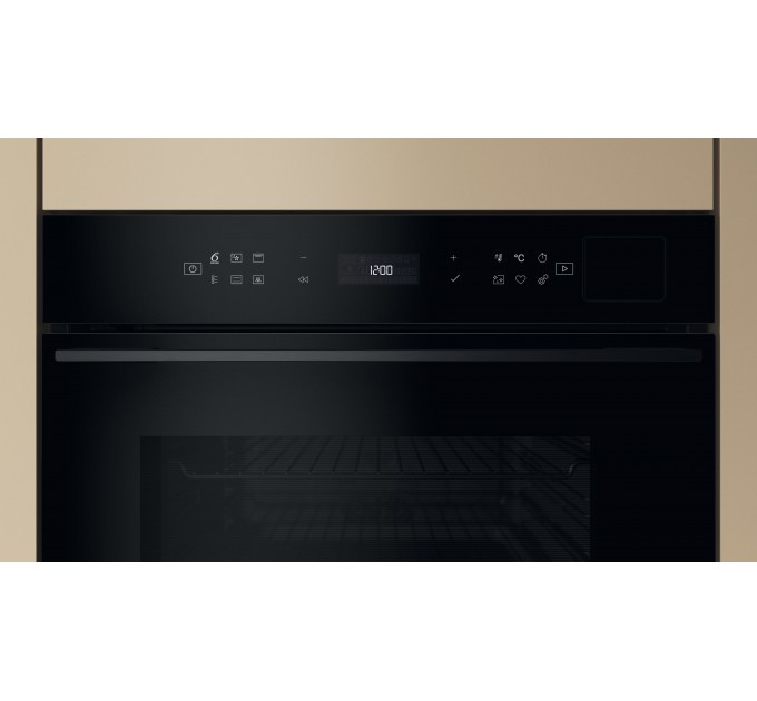 Духова шафа Whirlpool електрична, 73л, A+, дисплей, конвекція, піроліз, телескопічні напрямні, чорний