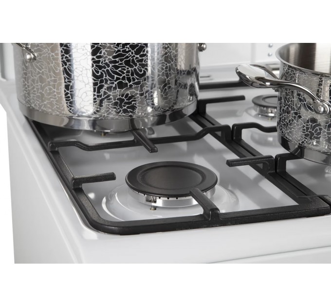 Плита Hansa комбінована, 65л, 50x60см, дисплей, конвекція, чавун, білий