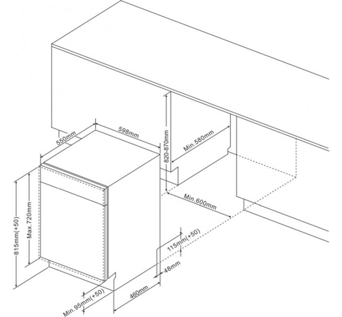 Посудомийна машина Hansa вбудована, 12компл., A++, 60см, білий