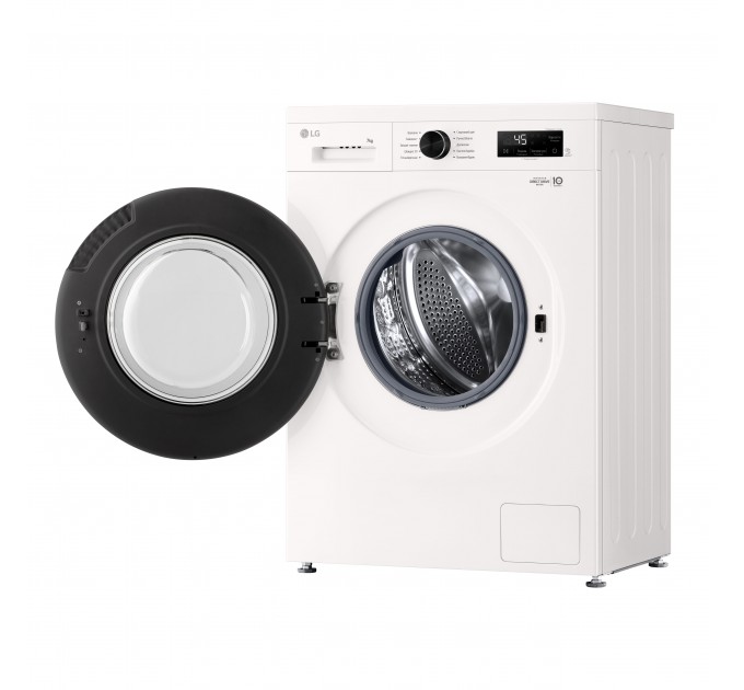 Стиральная машина LG фронтальная, 7кг, 1200, A+++, 44см, дисплей, пар, инвертор, белый