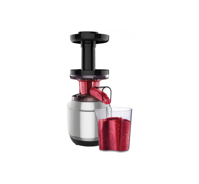 Соковыжималка Tefal Juice&Clean шнековая 150Вт, чаша-0.8л, жмых-0.8л, пластик, серебристо-черный