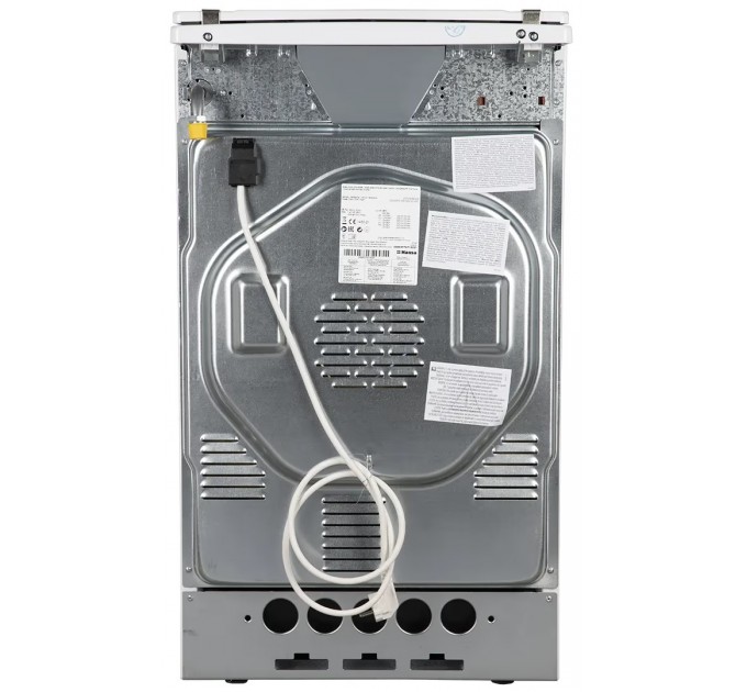 Плита Hansa комбінована, 65л, 50x60см, дисплей, конвекція, чавун, білий