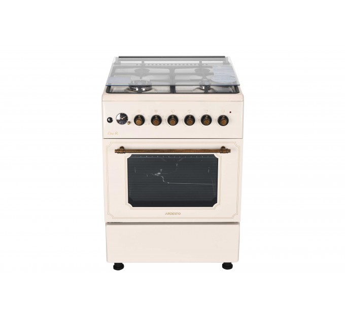 Плита ARDESTO комби Line-R, 53л, 60x60см, конвекция, чугун, подсветка, форсунки LPG (подключение газового баллона), бежевый