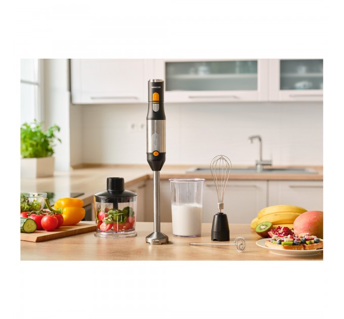 Блендер Sencor заглибний 1200Вт, 5в1, чаша-800мл, спінювач молока, чорний