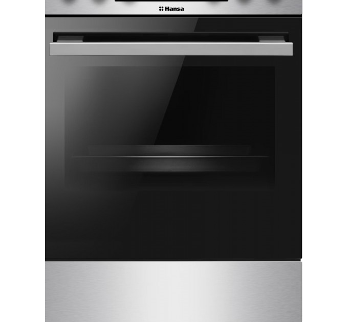 Плита Hansa комбинированная, 50х60см, 65л, чугун, газ контр., дисплей, нержавеющая сталь